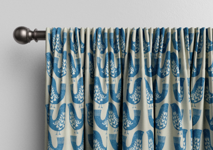 Scandi Birds, Capri - Made to Measure Curtains - Image 9
